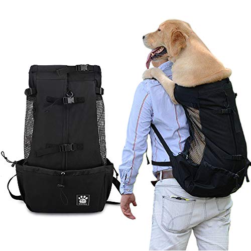 Woolala Hunderucksack für Welpen, mit wasserdichtem Futter, Reisetasche für kleine Haustiere (XL, Schwarz) von Woolala