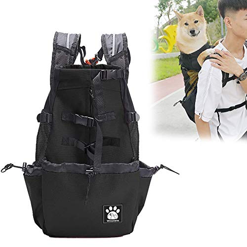 Woolala Leichter Rucksack für kleine und mittelgroße Hunde, Tierärzte zugelassen, leicht zu greifen, platzsparend, Schwarz von Woolala