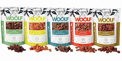 Woolf | 12er-Sparset Chunkies | Snack & Leckerei für Katzen & kleine Hunde 12x100g von Woolf