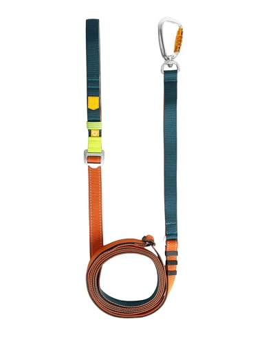 Woolly Wolf Color Block Multi-use Leine Terracotta Mix - Verstellbare Hundeleine 170 bis 300 cm, Reflektierende Führerleine aus recyceltem Polyester von Woolly Wolf