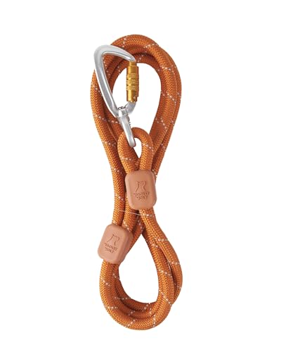 Woolly Wolf Leine 1,80 m Terracotta Mix - Langlebige Hundeleine aus recyceltem Polyester, Reflektierend & Leicht, Mit Aluminium-Drehverschluss-Karabiner 22 g von Woolly Wolf