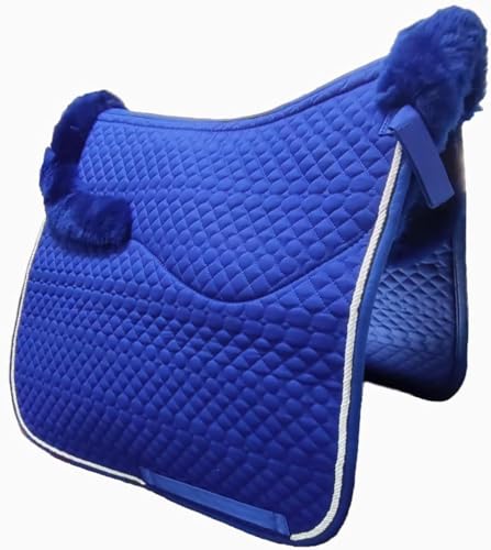 Woolous Schafsfell Schabracke Pferd, Königsblaue Reitpad, Super Weiches Wollfutter Sattel Pferd mit Klettverschluss und Zarten Gewickelt Kanten für Reiten Dressur Woolous Schafsfell Schabracke Pferd, Königsblaue Reitpad, Super Weiches Wollfutter Sattel Pferd mit Klettverschluss und Zarten Gewickelt Kanten für Reiten Dressur von Woolous