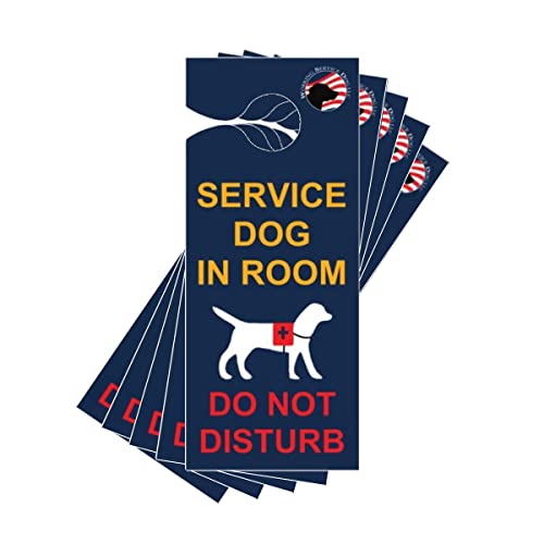"Service Hund in Zimmer – Do Not Disturb" – door-hanger 5 Stück von WORKINGSERVICEDOG.COM