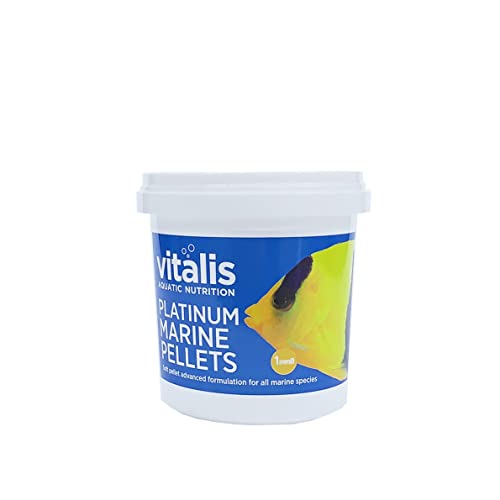 Vitalis Platinum Marine Pellets Fischfutter Aquarium (70g) Fischfutter Aquarium Pellets für Marine Fischarten - hochverdaulich und ausgewogen - Vitamine und Mineralien (70g) von Vitalis Aquatic Nutrition