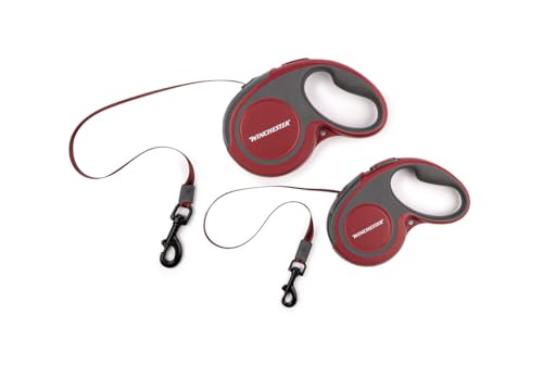 Winchester Pet Hundeleine, einziehbar, 4,8 m, Einhandbremse, für große Hunde bis zu 50 kg, Rot Winchester Pet Hundeleine, einziehbar, 4,8 m, Einhandbremse, für große Hunde bis zu 50 kg, Rot von World of Winchester