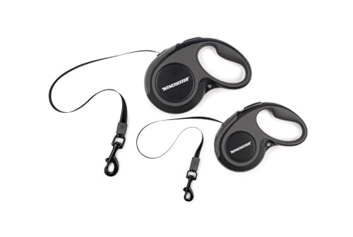 Winchester Pet Hundeleine, einziehbar, 4,8 m, Einhandbremse, für kleine Hunde bis zu 20 kg, Grau Winchester Pet Hundeleine, einziehbar, 4,8 m, Einhandbremse, für kleine Hunde bis zu 20 kg, Grau von World of Winchester