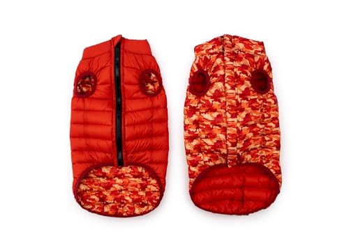 Winchester Pet Premium-Hundemantel, wendbar, Pufferjacke, warm, für den Winter, gepolstert, wasserabweisend, Camouflage-Rot, Größe XL Winchester Pet Premium-Hundemantel, wendbar, Pufferjacke, warm, für den Winter, gepolstert, wasserabweisend, Camouflage-Rot, Größe XL von World of Winchester