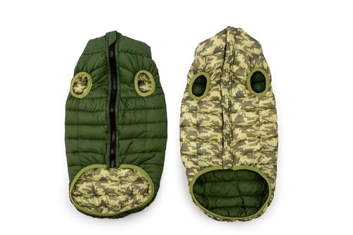 Winchester Pet Premium-Hundemantel, wendbar, Pufferjacke, warm, für den Winter, gepolstert, wasserabweisend, Tarngrün, Größe XXL Winchester Pet Premium-Hundemantel, wendbar, Pufferjacke, warm, für den Winter, gepolstert, wasserabweisend, Tarngrün, Größe XXL von World of Winchester