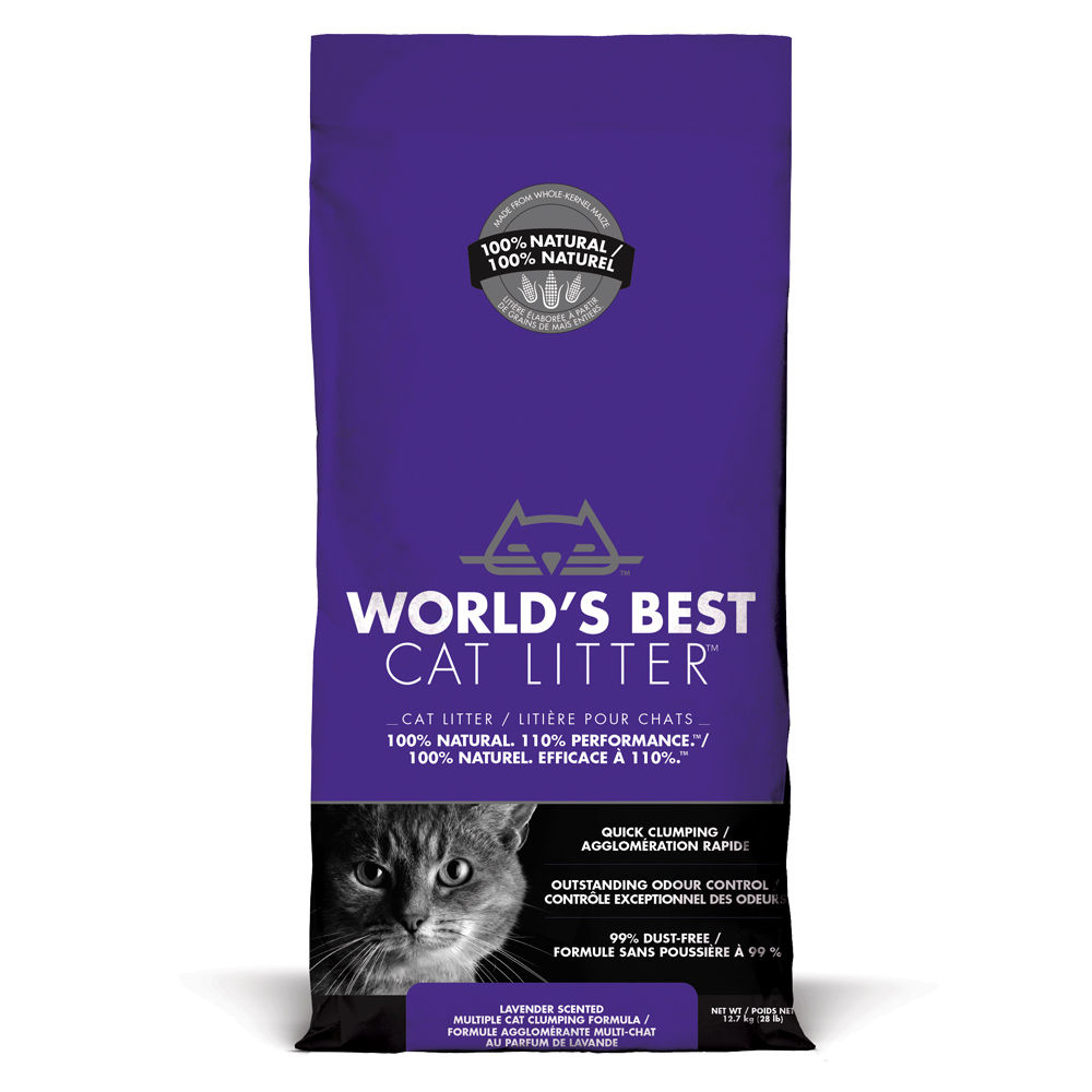 World's Best Cat Litter Lavendel Katzenstreu - Sparpaket: 2 x 12,7 kg von World's Best