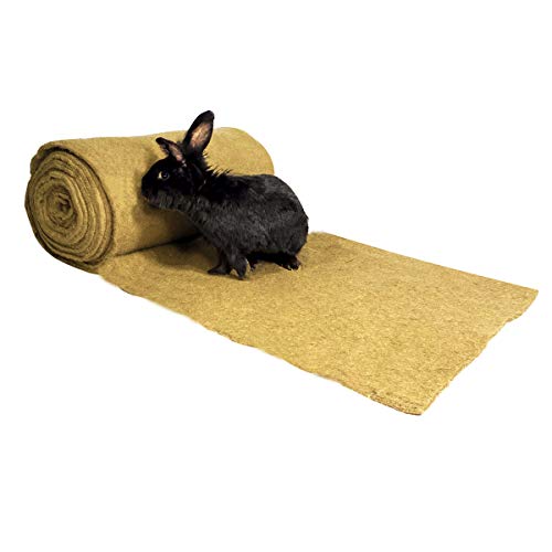 WormBox Bodenmatten für Käfige (Nagetiere/Kaninchen) 100% Hanf in Rollen von 10 m x 54 cm, hohe Dichte/hohe Widerstandsfähigkeit, 7/8 mm. von WormBox