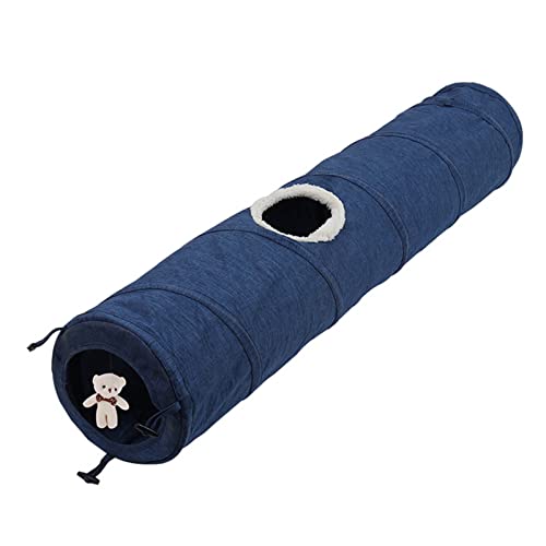 Cat Tube Toy Straight Scratch Resistant Foldable Pet Kitten Tunnel Sleeping Nest Cat Supplies Pet Tube Toy Collapsible Pet Gift von Worparsen
