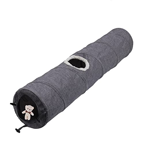 Cat Tube Toy Straight Scratch Resistant Foldable Pet Kitten Tunnel Sleeping Nest Cat Supplies Pet Tube Toy Easy to Store for Home von Worparsen