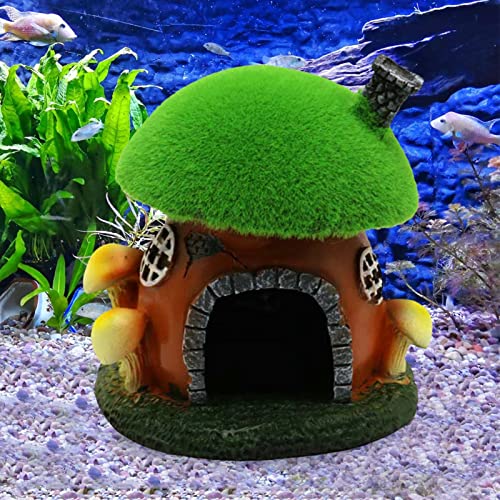 Worparsen Aquarium-Landschaftsbau, leichtes Aquarium, Pilzhaus, Aquariumzubehör, Spielen, nicht verformt, Orange von Worparsen