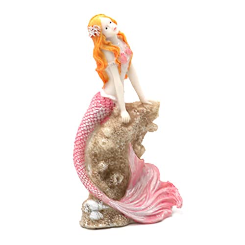 Worparsen Aquarium-Statue für Aquarien, Meerjungfrauen-Dekoration, Landschaftsbau, exquisite realistische Form, Rosa von Worparsen