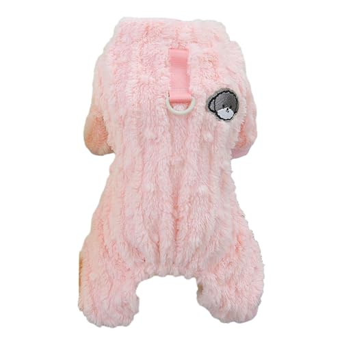 Worparsen Einfach anzuziehender Haustier-Overall für kleine Haustiere, Haustier-Overall, Winter, warm, Korallen-Fleece, Hundeoverall mit Traktionsring, vierbeiniger Pullover, Haustierkleidung, Rosa, Worparsen Einfach anzuziehender Haustier-Overall für kleine Haustiere, Haustier-Overall, Winter, warm, Korallen-Fleece, Hundeoverall mit Traktionsring, vierbeiniger Pullover, Haustierkleidung, Rosa, von Worparsen