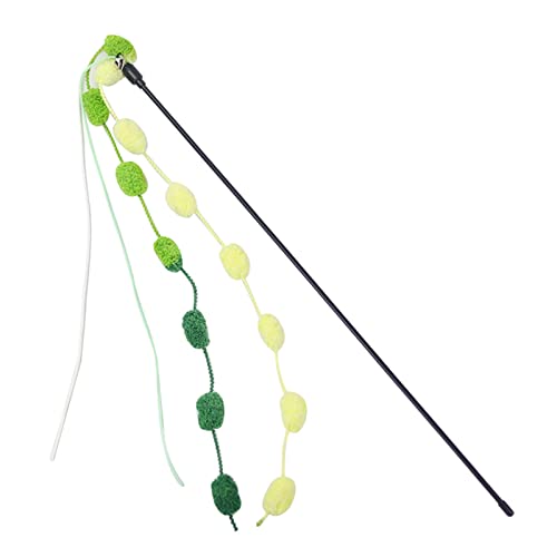 Worparsen Haarball für Katzen, 50 cm, interaktives Katzenspielzeug, lindert Langeweile, bruchsicher, Grün von Worparsen