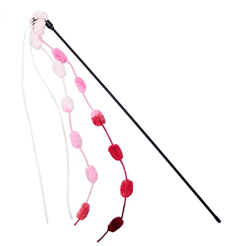 Worparsen Haarball für Katzen, 50 cm, interaktives Katzenspielzeug, lindert Langeweile, bruchsicher, Rot von Worparsen