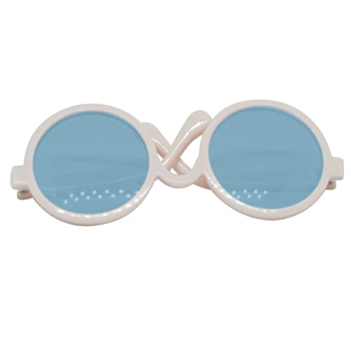 Worparsen Haustier Gläser Runde Form Eye-wear Fotos Requisiten Zubehör Katzenbrille Modisch Bequem Blau von Worparsen