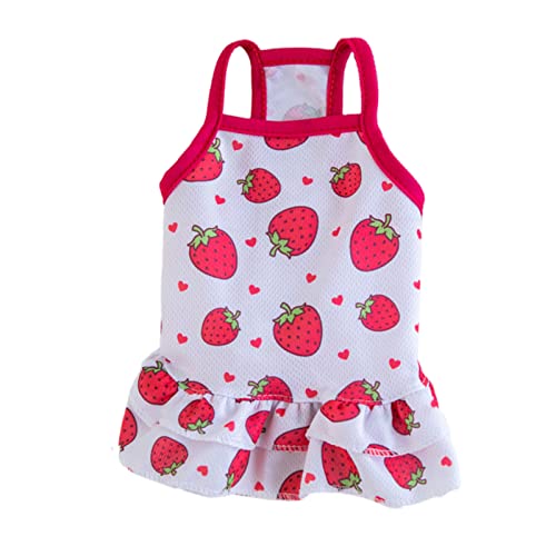 Worparsen Haustier-Kleidung Atmungsaktive Ananas-Bananen-Haustier-Sommer-Kleidung entzückende Weiche Erdbeere L. von Worparsen