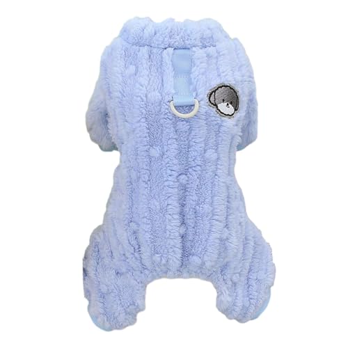 Worparsen Haustier-Overall, leicht anzuziehen, für kleine Haustiere, Winter, warm, Korallen-Fleece, Hundeoverall mit Traktionsring, vierbeiniger Pullover, Haustierkleidung, Blau, Größe 2XL Worparsen Haustier-Overall, leicht anzuziehen, für kleine Haustiere, Winter, warm, Korallen-Fleece, Hundeoverall mit Traktionsring, vierbeiniger Pullover, Haustierkleidung, Blau, Größe 2XL von Worparsen