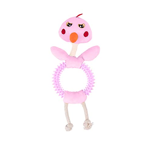 Worparsen Haustier-Plüschspielzeug, attraktive Huhnform, langes Seil, kachelig, kreisförmig, Zahnreinigung, kreatives Rosa von Worparsen