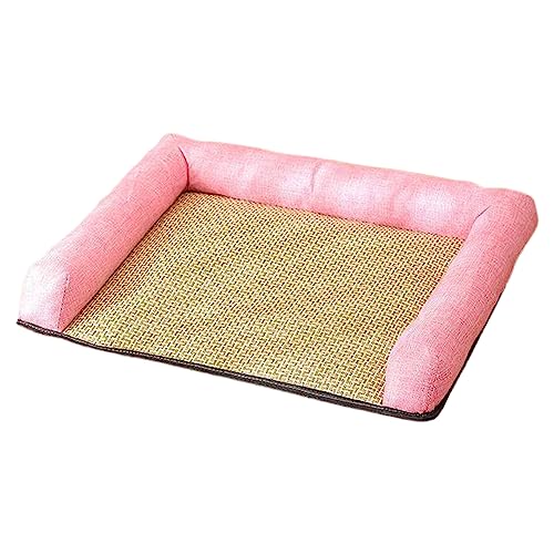 Worparsen Haustier-Schlafmatte mit erhöhten Kanten, rutschfeste Unterseite, atmungsaktiv, bequem, Bett für Katzen und Hunde, kühlend, Rosa, Größe M Worparsen Haustier-Schlafmatte mit erhöhten Kanten, rutschfeste Unterseite, atmungsaktiv, bequem, Bett für Katzen und Hunde, kühlend, Rosa, Größe M von Worparsen