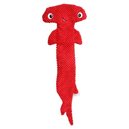 Worparsen Haustier-Sound-Spielzeug, kratzfest, Haifisch-Form, Hundezähne, Schleifen von Plüsch, lindert Langeweile, weiches Rot Worparsen Haustier-Sound-Spielzeug, kratzfest, Haifisch-Form, Hundezähne, Schleifen von Plüsch, lindert Langeweile, weiches Rot von Worparsen