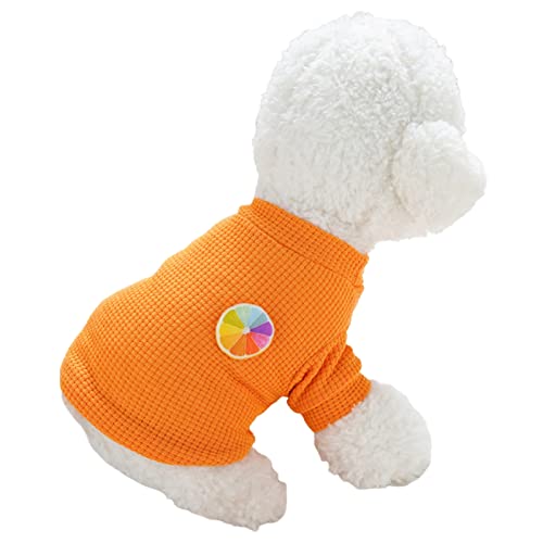 Worparsen Haustier-Sweatshirt Komfortables Pullover Feste Farbe Haustierkleidung Fade-schöne Orange m von Worparsen