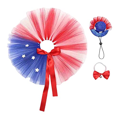 Worparsen Haustier-Tutu-Rock, waschbar, für Haustiere, Unabhängigkeitstag, Hut, Halsband, Rock-Set, dekorativ, auffällig C Worparsen Haustier-Tutu-Rock, waschbar, für Haustiere, Unabhängigkeitstag, Hut, Halsband, Rock-Set, dekorativ, auffällig C von Worparsen