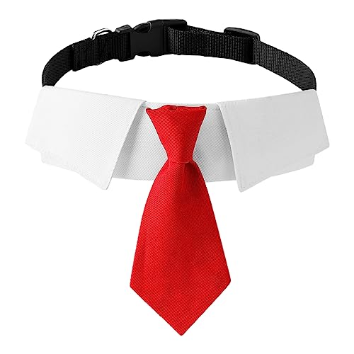 Worparsen Haustierhalsband Haustier Hund Cosplay Krawatte Ornament Zarte Textur Heimtierbedarf Rot S von Worparsen