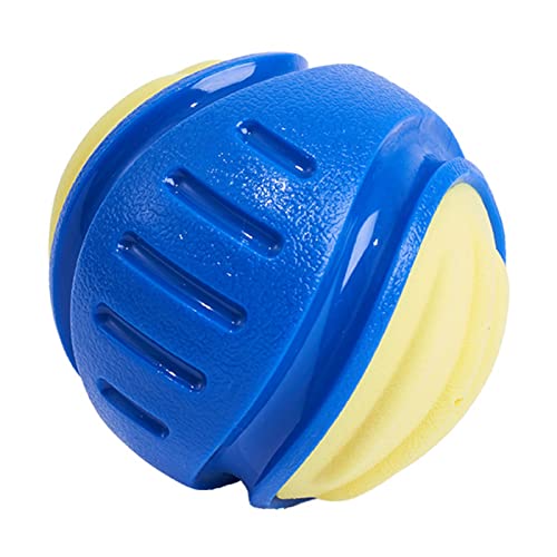Worparsen Hund Gummi Ball Welpen zubehör Helle Farben Welpen Ball Spielzeug Wieder verwendbare Zähne Reinigung Blau von Worparsen