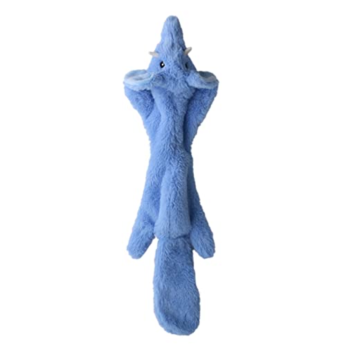 Worparsen Hund Kauen Spielzeug Sound Schwanz Quietschende Cartoon Tier Plüsch Puppe Stress Relief Kleidung- Blau von Worparsen
