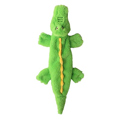 Worparsen Hund Kauen Spielzeug Sound Schwanz Quietschende Cartoon Tier Plüsch Puppe Stress Relief Kleidung- Hellgrün von Worparsen