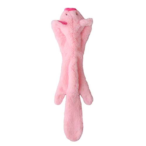Worparsen Hund Kauen Spielzeug Sound Schwanz Quietschende Cartoon Tier Plüsch Puppe Stress Relief Kleidung- Rosa von Worparsen