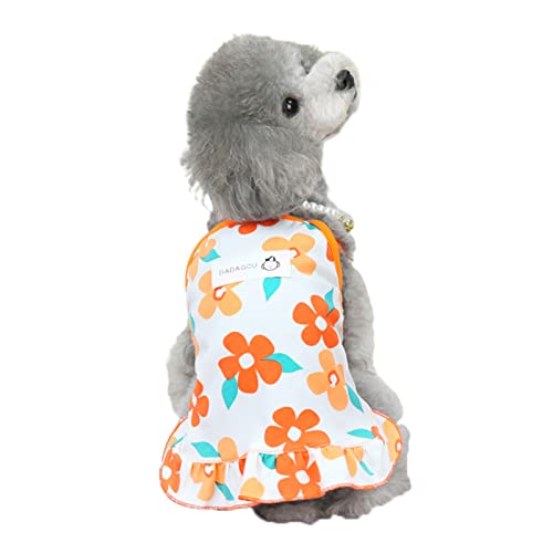 Worparsen Hunderock atmungsaktiver Sommerhund Zweibeinige Kleidung, die reißt Orange S von Worparsen