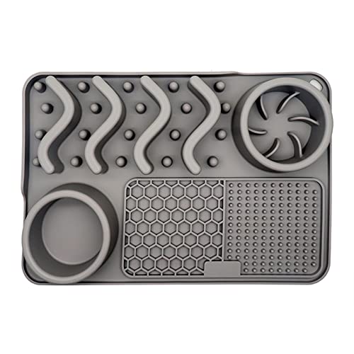Worparsen Katzen-Platzdeckchen mit Saugnapf, geruchlos, langsamer Futternapf, hitzebeständig, dunkelgrau Worparsen Katzen-Platzdeckchen mit Saugnapf, geruchlos, langsamer Futternapf, hitzebeständig, dunkelgrau von Worparsen
