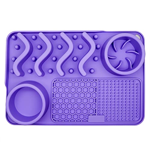 Worparsen Katzen-Tischset, mit Saugnapf, geruchlos, langsamer Futternapf, hitzebeständig, Violett Worparsen Katzen-Tischset, mit Saugnapf, geruchlos, langsamer Futternapf, hitzebeständig, Violett von Worparsen