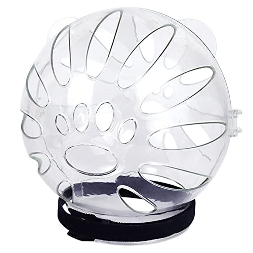 Worparsen Katzenhaube, kratzfest, für Haustiere, Katzenpflege, transparent, Anti-Leck, verstellbar, S von Worparsen