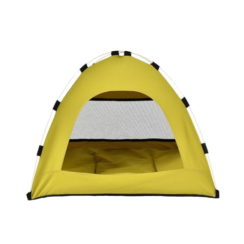 Worparsen Katzenzelt, Faltbarer Welpe Kennel im Freien im Freien Höhlenhaus Cooles Haustier Camping Zelt für Katzen und kleine Hunde Kaninchen Gras-Grün von Worparsen