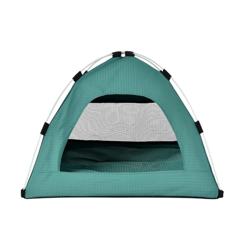 Worparsen Katzenzelt, Faltbarer Welpe Kennel im Freien im Freien Höhlenhaus Cooles Haustier Camping Zelt für Katzen und kleine Hunde Kaninchen Grün von Worparsen