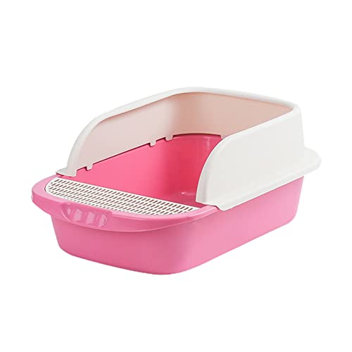 Worparsen Kitty Katzentoilette mit glattem Rand, Aussparungen für Katzentoilette, Aufbewahrung von Katzenklo, Anti-Spritzen, Rosa Worparsen Kitty Katzentoilette mit glattem Rand, Aussparungen für Katzentoilette, Aufbewahrung von Katzenklo, Anti-Spritzen, Rosa von Worparsen