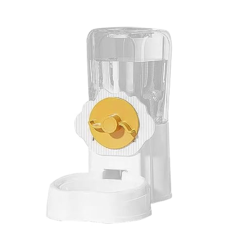 Worparsen Lebensmittelqualität Kunststoff Pet Feeder Bequem Hängen mit großer Kapazität für Katzen Hunde 800ml/1000ml Wasserspender Lebensmittel Platzsparend Leicht zu Reinigen Design Gelb 1 von Worparsen