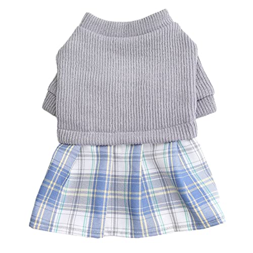 Worparsen Pet Couple Clothes Ladylike British Style Pet Clothes Keep Warm Soft 1L von Worparsen