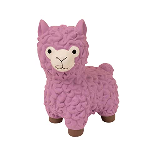 Worparsen Pet Molar Toy Wear-Resistant Cartoon Alpaca Shape Pet Dog Puppy Chew Quietschendes Spielzeug Zahnreinigung Gute Zähigkeit Violett von Worparsen