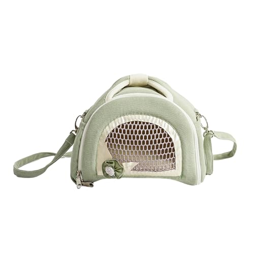 Worparsen Pet Sling Bag Shoulder Pet Carrier Pet Carrying Bag Breathable Small Pet Carrier Bag for Hamster Guinea Pig Rabbit Green von Worparsen