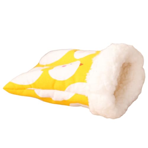 Worparsen Sicherer Ruheplatz für Haustiere, Cartoon-Design, Haustierbett, Hamsternest, Cartoon-Design, Hamsterbett, weich, bequem, Plüsch, Meerschweinchen-Schlafsack, Haustierzubehör, Gelb, M Worparsen Sicherer Ruheplatz für Haustiere, Cartoon-Design, Haustierbett, Hamsternest, Cartoon-Design, Hamsterbett, weich, bequem, Plüsch, Meerschweinchen-Schlafsack, Haustierzubehör, Gelb, M von Worparsen