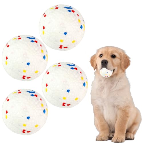 Wortade Hundebälle, 4 Stück, Tennisbälle für Hunde, Ballspielzeug für große, mittelgroße und kleine Hunde und Welpen, perfekt für 5,6 cm automatische Mini-Hundeballwerfer (ETPU-Material) von Wortade