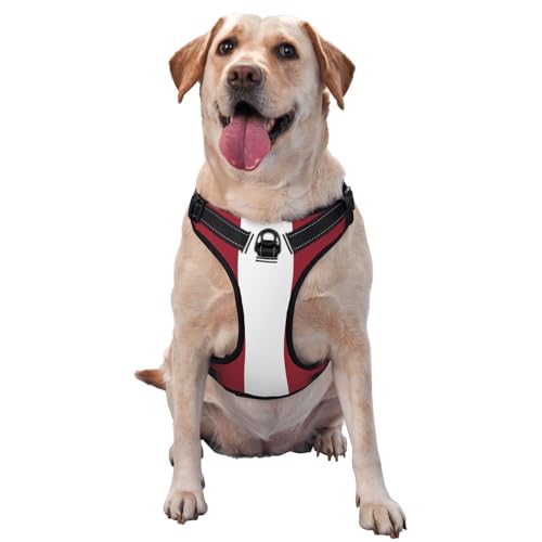Hundegeschirr mit Lettland-Flagge, kein Ziehen, verstellbar, reflektierend, Oxford, einfache Kontrolle, Größe M und L von Woshuwo