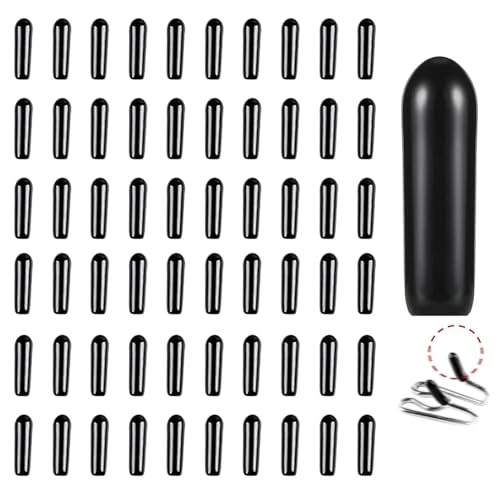 WOSKAR Trainingshalsbandabdeckungen, 60 Stück, Gummi-Spitzen, Vinyl, Bequeme Halsbandspitzen (3,0 mm - 3,5 mm) von Woskar