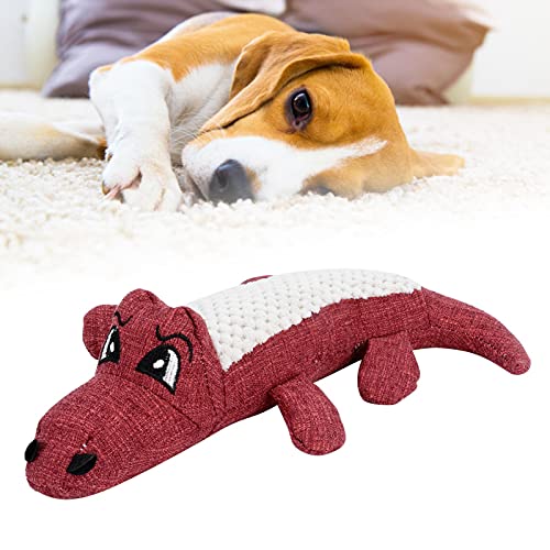 Simulation Vocal Dog Toy, Simulation Dog Plüschtiere Pet Quietschespielzeug für Plüsch gefüllte Imitationsform Welpenkauspielzeug für kleine Hunde(red) von Wosune